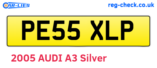 PE55XLP are the vehicle registration plates.