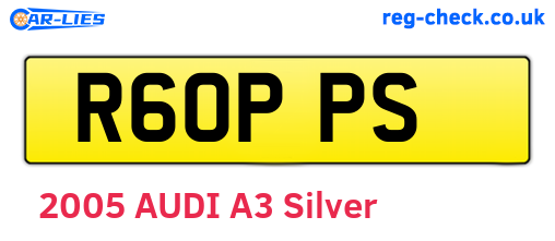 R60PPS are the vehicle registration plates.