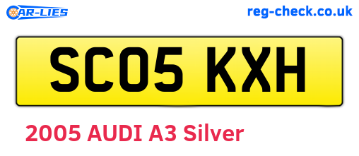 SC05KXH are the vehicle registration plates.