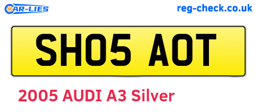 SH05AOT are the vehicle registration plates.