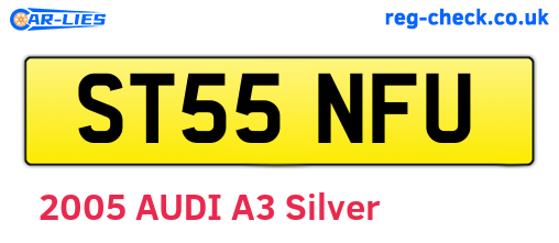 ST55NFU are the vehicle registration plates.