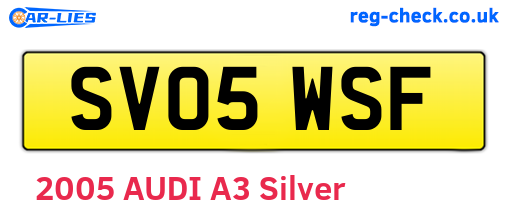 SV05WSF are the vehicle registration plates.