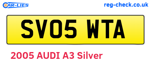 SV05WTA are the vehicle registration plates.