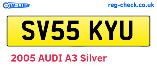 SV55KYU are the vehicle registration plates.