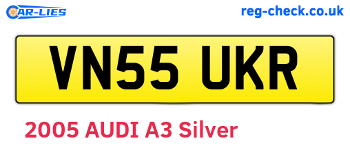 VN55UKR are the vehicle registration plates.