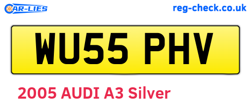 WU55PHV are the vehicle registration plates.