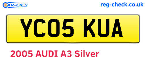 YC05KUA are the vehicle registration plates.