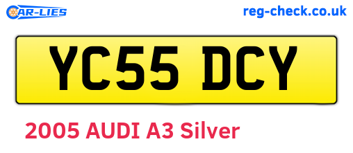 YC55DCY are the vehicle registration plates.