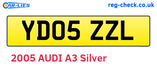YD05ZZL are the vehicle registration plates.