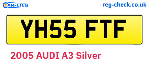 YH55FTF are the vehicle registration plates.
