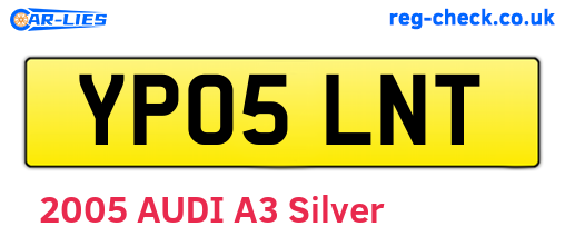 YP05LNT are the vehicle registration plates.