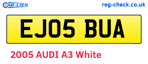 EJ05BUA are the vehicle registration plates.