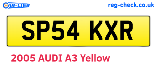 SP54KXR are the vehicle registration plates.