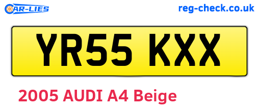 YR55KXX are the vehicle registration plates.