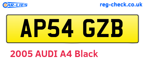 AP54GZB are the vehicle registration plates.