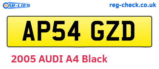 AP54GZD are the vehicle registration plates.