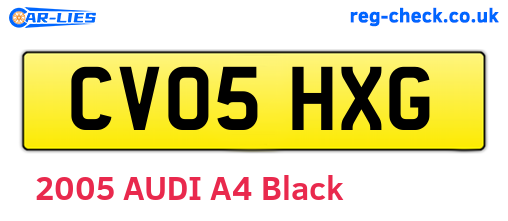 CV05HXG are the vehicle registration plates.