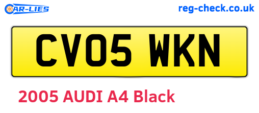 CV05WKN are the vehicle registration plates.
