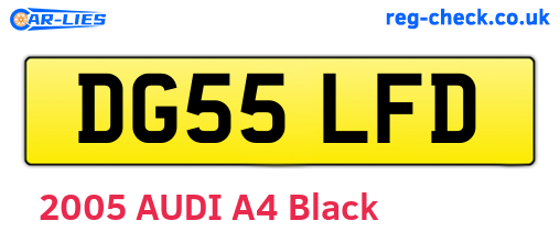 DG55LFD are the vehicle registration plates.