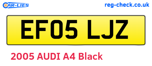 EF05LJZ are the vehicle registration plates.