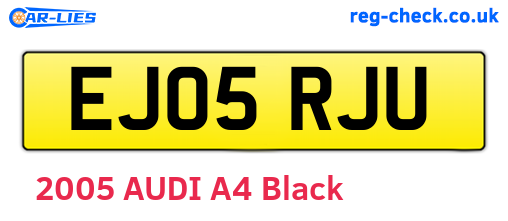 EJ05RJU are the vehicle registration plates.