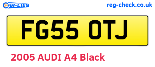 FG55OTJ are the vehicle registration plates.