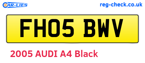 FH05BWV are the vehicle registration plates.