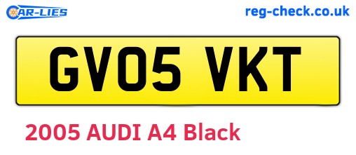 GV05VKT are the vehicle registration plates.