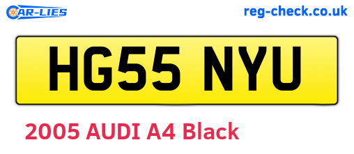 HG55NYU are the vehicle registration plates.
