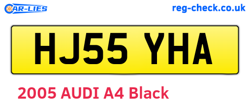HJ55YHA are the vehicle registration plates.