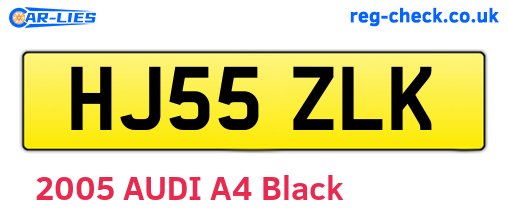 HJ55ZLK are the vehicle registration plates.