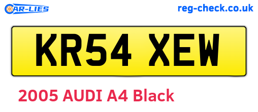 KR54XEW are the vehicle registration plates.