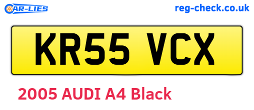 KR55VCX are the vehicle registration plates.