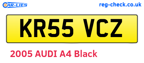 KR55VCZ are the vehicle registration plates.