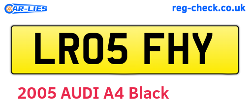 LR05FHY are the vehicle registration plates.