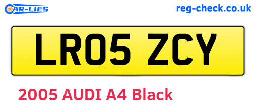 LR05ZCY are the vehicle registration plates.