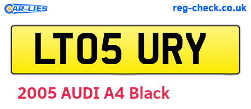 LT05URY are the vehicle registration plates.