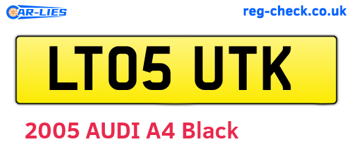 LT05UTK are the vehicle registration plates.