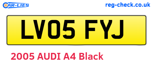 LV05FYJ are the vehicle registration plates.