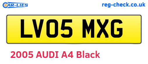 LV05MXG are the vehicle registration plates.