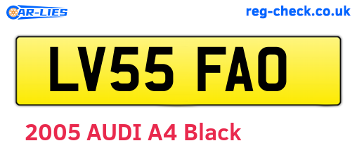 LV55FAO are the vehicle registration plates.