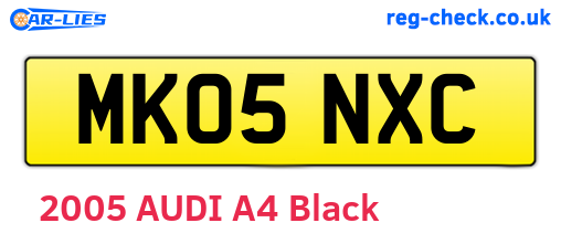 MK05NXC are the vehicle registration plates.