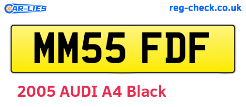 MM55FDF are the vehicle registration plates.