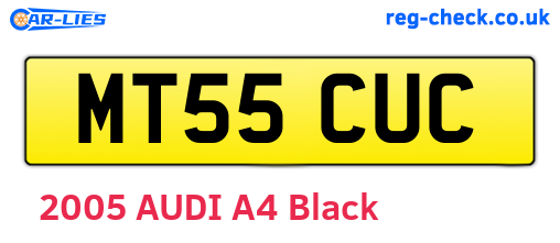 MT55CUC are the vehicle registration plates.