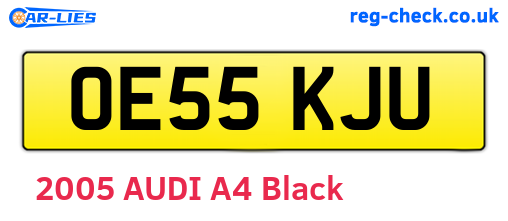 OE55KJU are the vehicle registration plates.