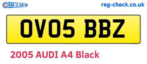 OV05BBZ are the vehicle registration plates.