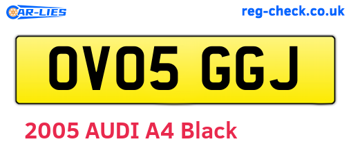 OV05GGJ are the vehicle registration plates.