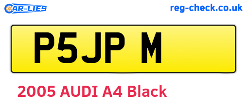 P5JPM are the vehicle registration plates.
