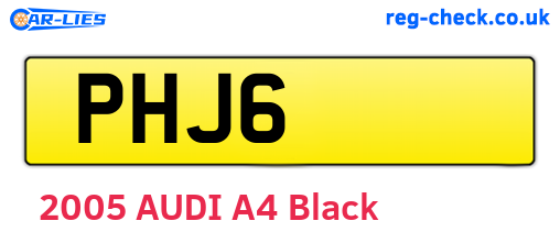 PHJ6 are the vehicle registration plates.