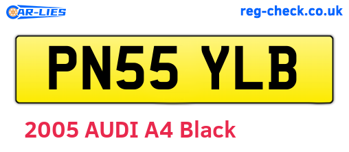 PN55YLB are the vehicle registration plates.